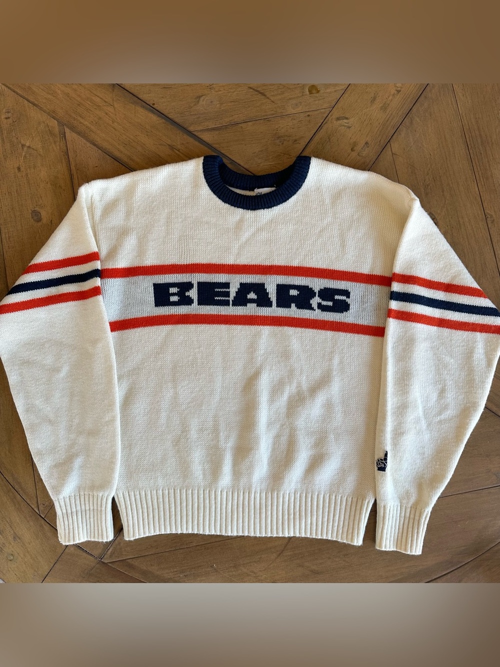VTG 1980s Chicago Bears Cliff Engle Wool Blend Crewneck Sweater Adult Large Wool